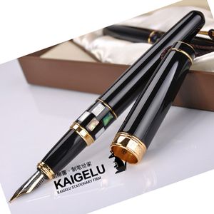 KAIGELU 335 Fountain Iridium Pen Classic Style Exquisite floral stone craft Silver Clip Medium Nib Writing Fashion Business Gift for student special financial