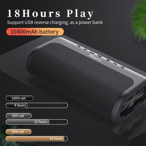 80 W Yüksek Güçlü Bluetooth Hoparlör Taşınabilir Ses Sütun Açık Su Geçirmez TWS Subwoofer 10400mAh Dört Çekirdekli Güç Bankası Fonksiyonu