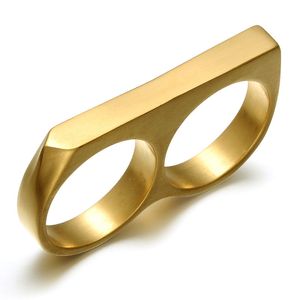 Luxus Mode Schwarz Ring Band Designer Gold Silber Farbe Edelstahl Herren Ringe Für Junge Freundschaft Männer Ring Einfache Schmuck männlichen Großhandel
