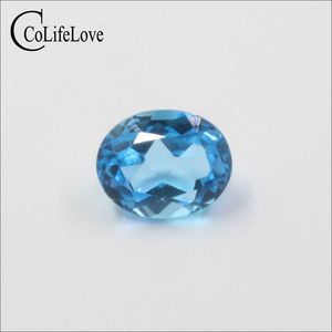 8mm * 10mm Gerçek Doğal Işık Mavi Topaz Gevşek Taş Taşı Gemstones Takı Dükkanı 2.5 CT Oval Kesim TOPAZ Gemstone H1015