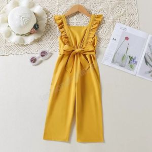 Spring summer lace suspender solid color Jumpsuit for baby girls children one-piece clothing