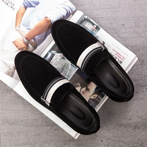 Sapatos Chinelos de Alta Qualidade Luz Masculina Casual Sapatos de Couro Cavalheiro Non-Slip Marca Office Negócio Baixo Corte Novo 2021 Homens