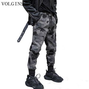 Streetwear Man Jogger Camouflage Side Fickor Lös Stil Mäns Sweatpants Fashion 2020 High Street Casual Pants Byxor Y0927
