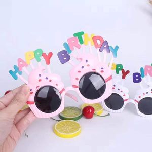 Decoração de festa 6 pcs crianças feliz aniversário criativo po adulto dj up engraçado óculos rave festival acessórios