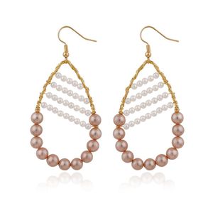 Kvinnor Örhängen Vintage Pearl Drop Dangle Pendant Earring Wholesale