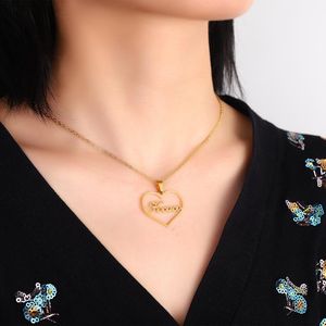 Wholesale stainless steel name plates for sale - Group buy Pendant Necklaces Personalized Name Necklace Gold Plated Butterfly Heart Stainless Steel Women Fashion Chain Unique Cut Gift