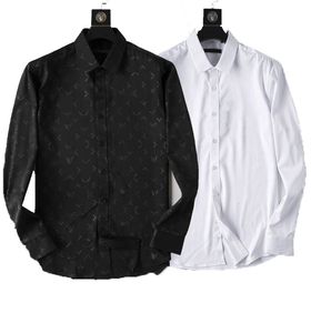 2021 メンズシャツ高級デザイナー紳士服カジュアルビジネス Shirtsa クラシックマンドレスシャツ男性長袖ブランドファッション春 M-3XL #012