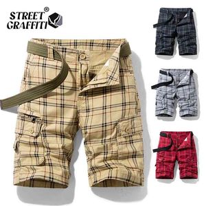 Spring Men Cotton Cargo Shorts Clothing Summer Casual Breeches Bermuda Fashion Beach Pants Los Cortos Short 210716