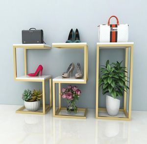 Fashion shop window water table Commercial Furniture shoe bag display rack Nakajima creative combination high and low shelf