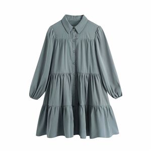 Streetwear women pleated dresses fashion ladies patchwork elegant female sweet loose mini girls chic vestidos 210427