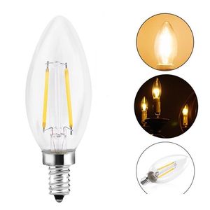 2W 4W LED Filament Candle Light Bulb E12 E14 E27 E26 B15 B22 High Quality Energy Saving Bulbs for Chandelier C35 C35T Dimmable Candle