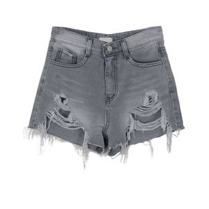 E-Baihui 2021 High Waist Denim Shorts Hole Women's Summer New Style Loose Casual Thin A-line Hot Pants Wide-leg Thin Section SZ2019