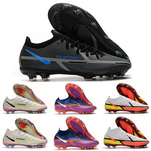 Newest 3D Phantom GT2 Elite DF FG Football Shoes High Quality Black GT II Rawdacious Motivation Pack Soccer Cleats Boots Outdoor size 39-45