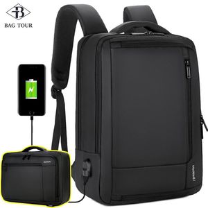 Backpack Men Backpacks Business Bags Multilayers Big Capacity USB Safe Travel Commuting Nylon Strong School Laptop Bag Pack