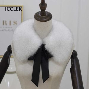 Real Fur Colar Fur Collar Inverno Quente Ribbon Scarf Ladies Neck Mais quente xale Wrap Meninas Cachecol H0923