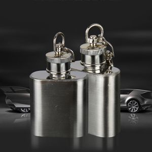 1 Oz Stainless Steel Wine Whisky Pot Bottle Hip Flask Drinker Alcohol Bottles Portable Pocket Drinkware Keychain JY0582