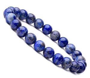 8mm Naturalne Lapis Lazuli Gemstone Healing Power Energy Beads Elastyczna bransoletka rozciągająca