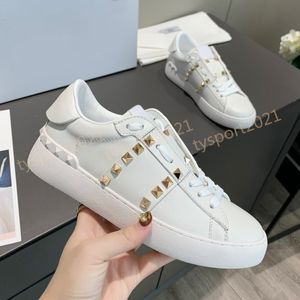 Women Men Dress Shoes Casual Comfort Sneaker White Black Golden Genuine Leather Outdoor Shoes 35-45