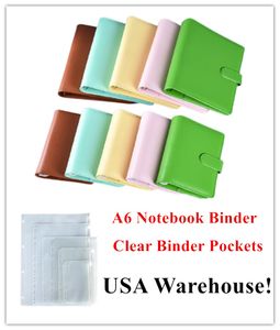 Local Warehouse! A6 Notebook Binder Loose Leaf Notebooks Refillable 6 Ring Binder for A6 Filler Paper Binder Cover with Magnetic Buckle Closure US STOCK on Sale