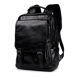 Kvinnor reser laptop super mjukt läder ryggsäck stor multi pocket student schoolbag vattentät resande affärer tillbaka pack för män