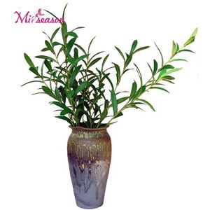 3 tipo de oliveira galhos vívidos artificiais verde azeitona folhas para decoração de casamento em casa flores falsas natal planta deocorativa de natal