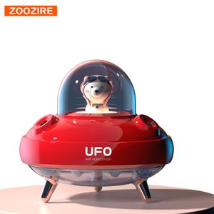 Podwójne dysze Bezprzewodowe UFO Desktop powietrza Nawilżacz Cute Planety Niedźwiedź LED Light ultradźwiękowy aromat Essential Oil Dyfuzor