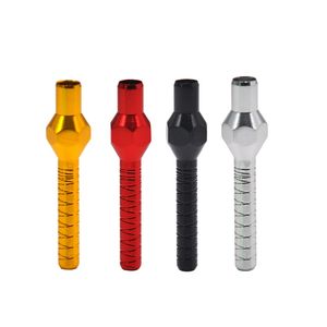 Wholesale sniffer tool for sale - Group buy Colorful Aluminium Alloy Pipes Portable Filter Dry Herb Tobacco Cigarette Holder One Hitter Catcher Tube Handpipe Mini Snuff Snorter Sniffer Dugout Smoking Tool
