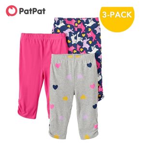 Arrivo Primavera e Autunno 3 pezzi Toddler Girl Love Rabbit Allover Print Leggings Abbigliamento per bambini 210528