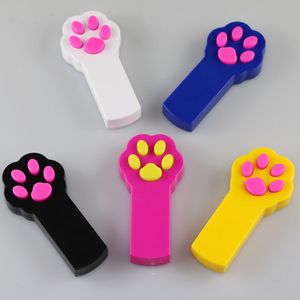 5色LEDライトポインターPAWスタイルインタラクティブおもちゃのペットアクセサリー猫のおもちゃレーザーキャットティーザーペットスクラッチトレーニングツールMOQ60無料DHL