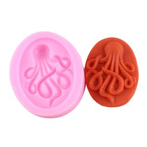 Mini Octopus Silikonowa Mold Mold Mold Mold Polimer Clay Handmade Soap E347