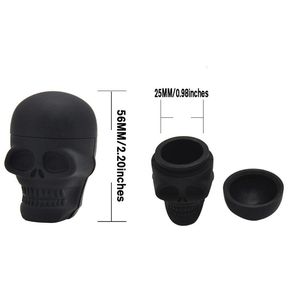 Other Smoking Accessories Skull shape silicone wax container 3ml 15ml jars dab vaporizer oil rubber food grade dry herb box type