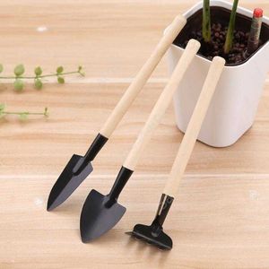 3 pçs / set mini ferramentas de jardinagem varanda casa cultivada potted planting flor pá pá escavação de ancinho fatos de três peças ferramentas de jardim DAS379