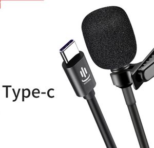 USB C Lavalier Condensador Microfone para Android Windows Smartphones Entrevista Tipo-C MIC Samsung Huawei Xiaomi Mobile