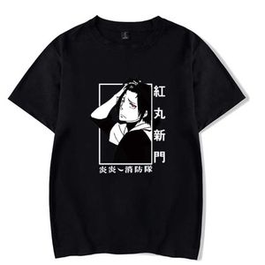 2021 Hot Anime Fire Force Mode Kurzarm Oansatz Casual Print T-shirt Y0809