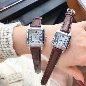 Luxury Designer Factory female men watch Tanks W5330003 mens strong quartz watches white strong dial glass stainless steel Leather strap Wristwatch Couple style Wristwatches