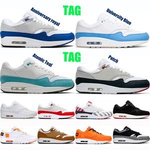 87 Sko män Kvinnor Running Shoes Anniversary Royal University Blue Patch Parra Atomic Teal Athletic Zapatos Jogging Outdoor Sports Sneakers Trainers