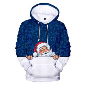 2021 Noel Erkekler kadın popüler giysileri Hoodie 3D Baskı Noel Giysileri Yaratıcı Erkek ve Kız Çocuk Hoody Spor Y211118