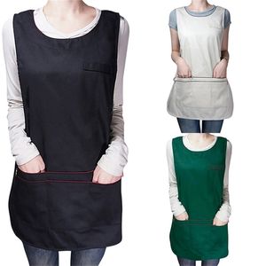 Kitchen Aprons for Woman Unisex Cotton Working Men Butcher Bookstore Cooking Baking Coffee Chef Wookwear 210629