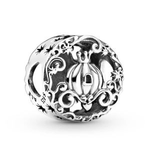 100% 925 Sterling Silver Midight Pumpkin Charm Koralik pasuje do europejskich bransoletek urok biżuterii