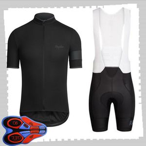 Rapha equipe ciclismo mangas curtas jersey (babador) conjuntos de calções homens verão respirável estrada roupas de bicicleta mtb outfits esportes uniformes y21041456