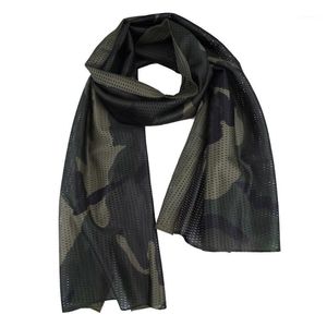 Camo mesh scarf utomhus djungel ljuddämpare andningsbar huvudband cykla kamouflage neckerchief absorberande handdukar insektsäkra nätkapslar masker