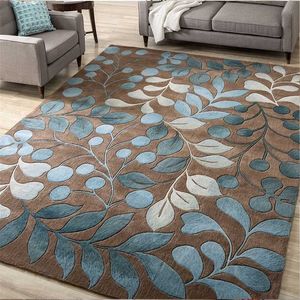 Högkvalitativ abstrakt blomma konstmatta för vardagsrum Sovrum Anti-Slip Floor Mat Mode Kök Area Rugs 211026