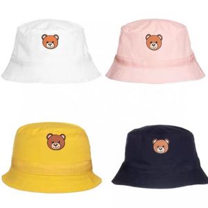 Kids Hat Baby Cute Bucket Caps Classic Bear Thin Hats Girl Fisherman Boys Sunhat Spring Summer Boy Sunscreen Cap for Children