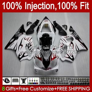 OEM Body For HONDA CBR600F4i F4 i CBR600FS 01-03 Bodywork A6No.10 CBR 600F4i 600 F4i FS CC 2001 2002 2003 CBR600 F4i 600CC 01 02 03 Injection mold Fairing red flames