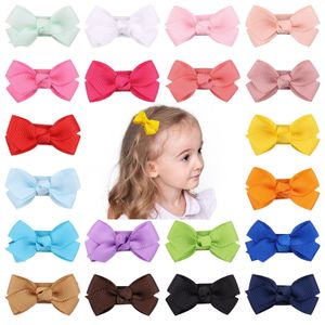 2.4" Colors Solid Grosgrain Ribbon Bows Hair Clips Hairpin hair bows Girl's Kids Children Snap Clips Hair Accessories