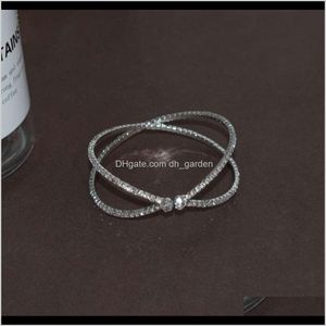 Other Bracelets Jewelry Drop Delivery 2021 Fashion Diamond Crystal Opening Female Personality Simple Temperament Versatile Student Bracelet I