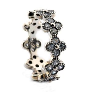 Ringos de cluster 925 Sterling Silver Jewelry Oriental Blossom com Clear Cz Fashion Trendy for Women FLR092