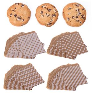 Gift Wrap Stks partij Treat Candy Bag Hoge Kwaliteit Party Favor Favor Paper Bags Chevron Polka Dot Stripe Gedrukte Craft Bakery