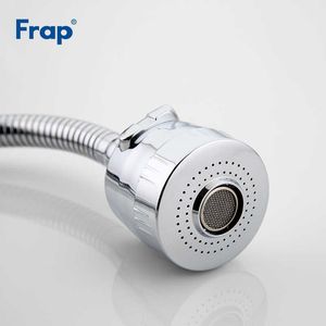 Frap Kitchen Faucet Pull-out Spray Head Two Ways of Water Outlet with Universal Directions Hose Polished Single Heads F7310 210724