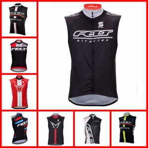 Felk Team Męski Kolarstwo Bez Rękawów Jersey MTB Bike Tops Road Racing Kamizelka Odkryty Sport Mundur Letnie Oddychające Koszulki Rowerowe Ropa Ciclismo S21050642